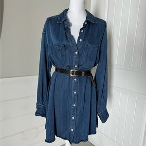 LPA Denim mini dress (belt NOT included) Size M